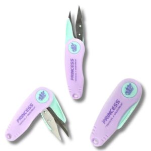 Tesoura de Arremate Dobrável Princess - 12cm x 2,5cm