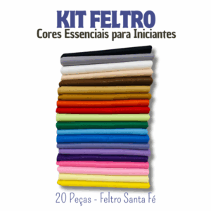 Kit Feltro Santa Fé Cores Essenciais - 20 Peças 50x70m